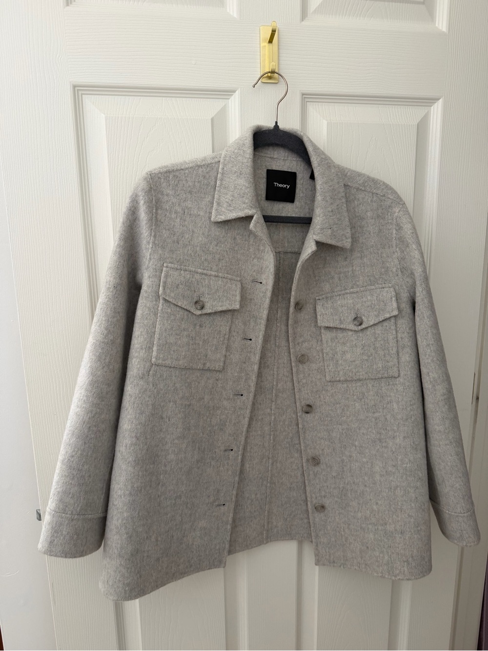 Theory Gray Wool Blend Jacket